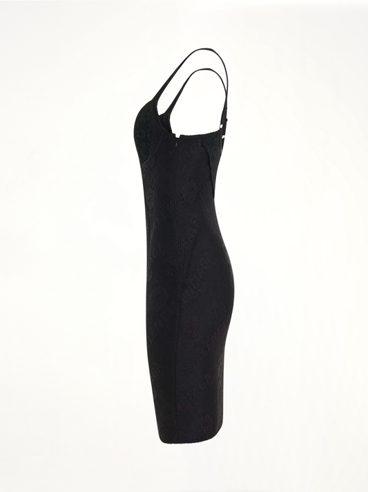 Lingerie Mini Dress in Black