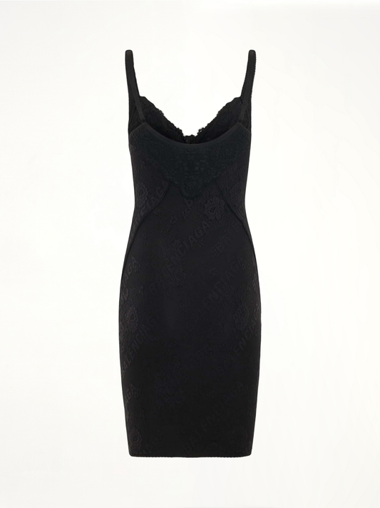 Lingerie Mini Dress in Black
