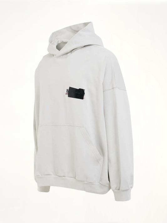 Gaffer Oversized Hoodie in Ecru/Black/Red