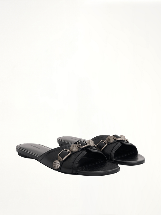 Cagole Sandal in Black/Silver