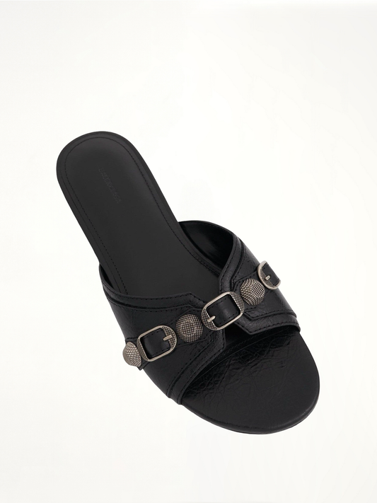 Cagole Sandal in Black/Silver