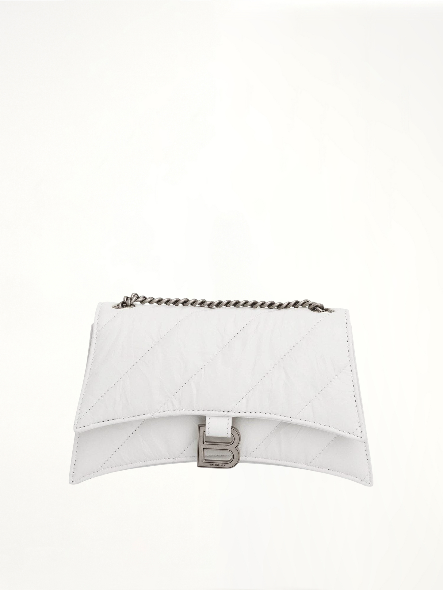 Crush XS Chain Quilted Bag in Optic White