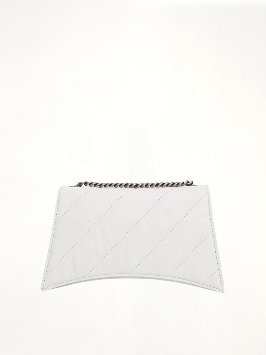 Crush XS Chain Quilted Bag in Optic White
