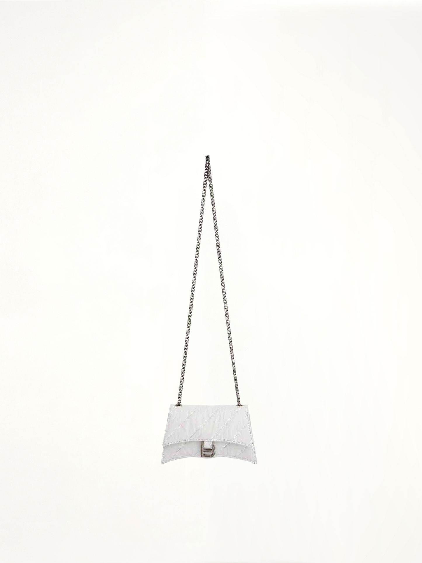 Crush XS Chain Quilted Bag in Optic White