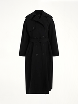 Hourglass Trench Coat in Black