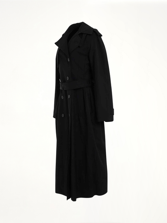 Hourglass Trench Coat in Black