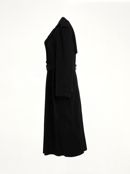 Hourglass Trench Coat in Black
