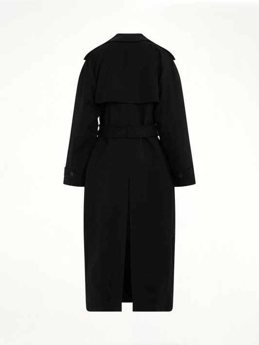 Hourglass Trench Coat in Black