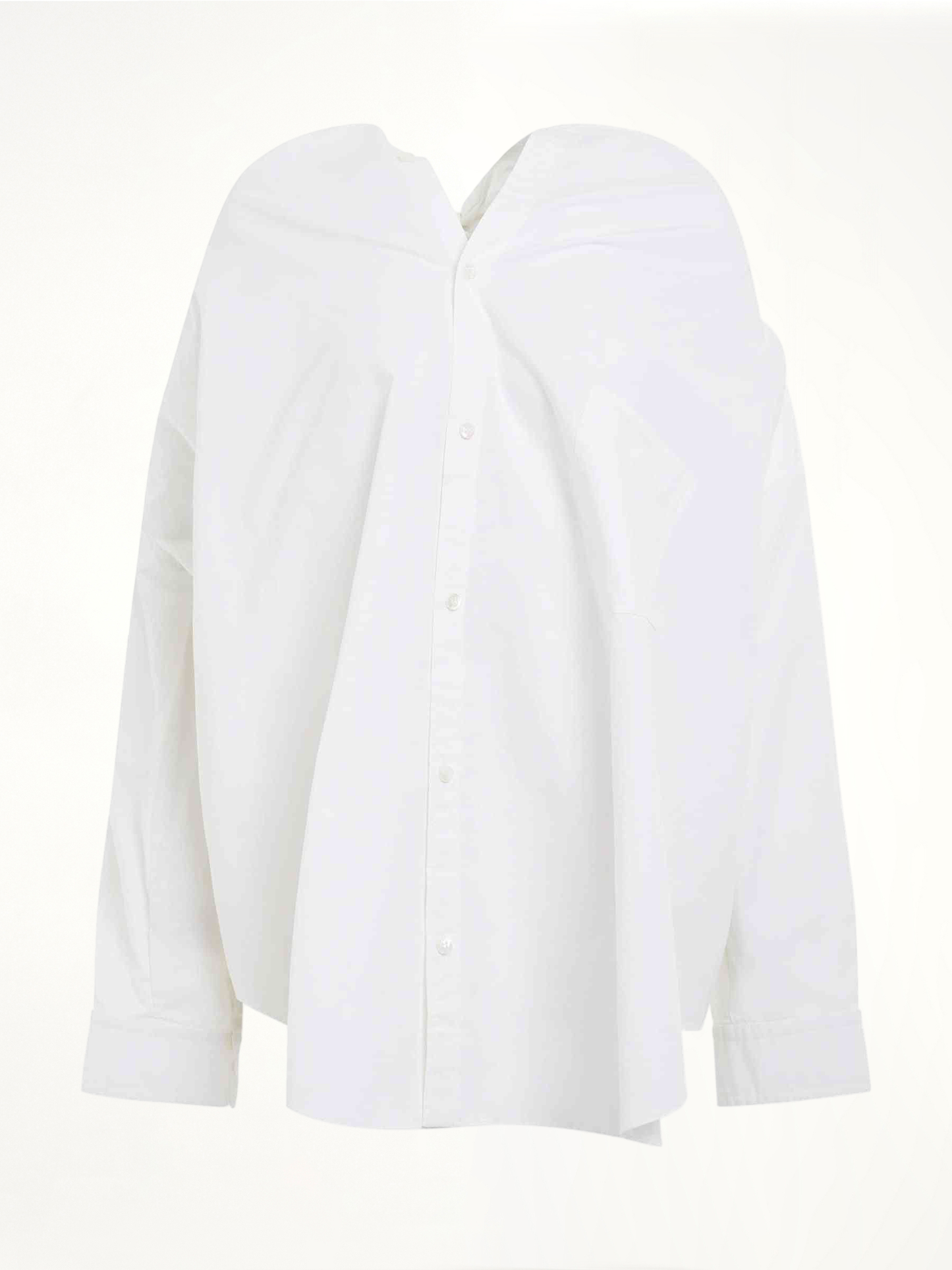Knotted Vareuse Shirt in White