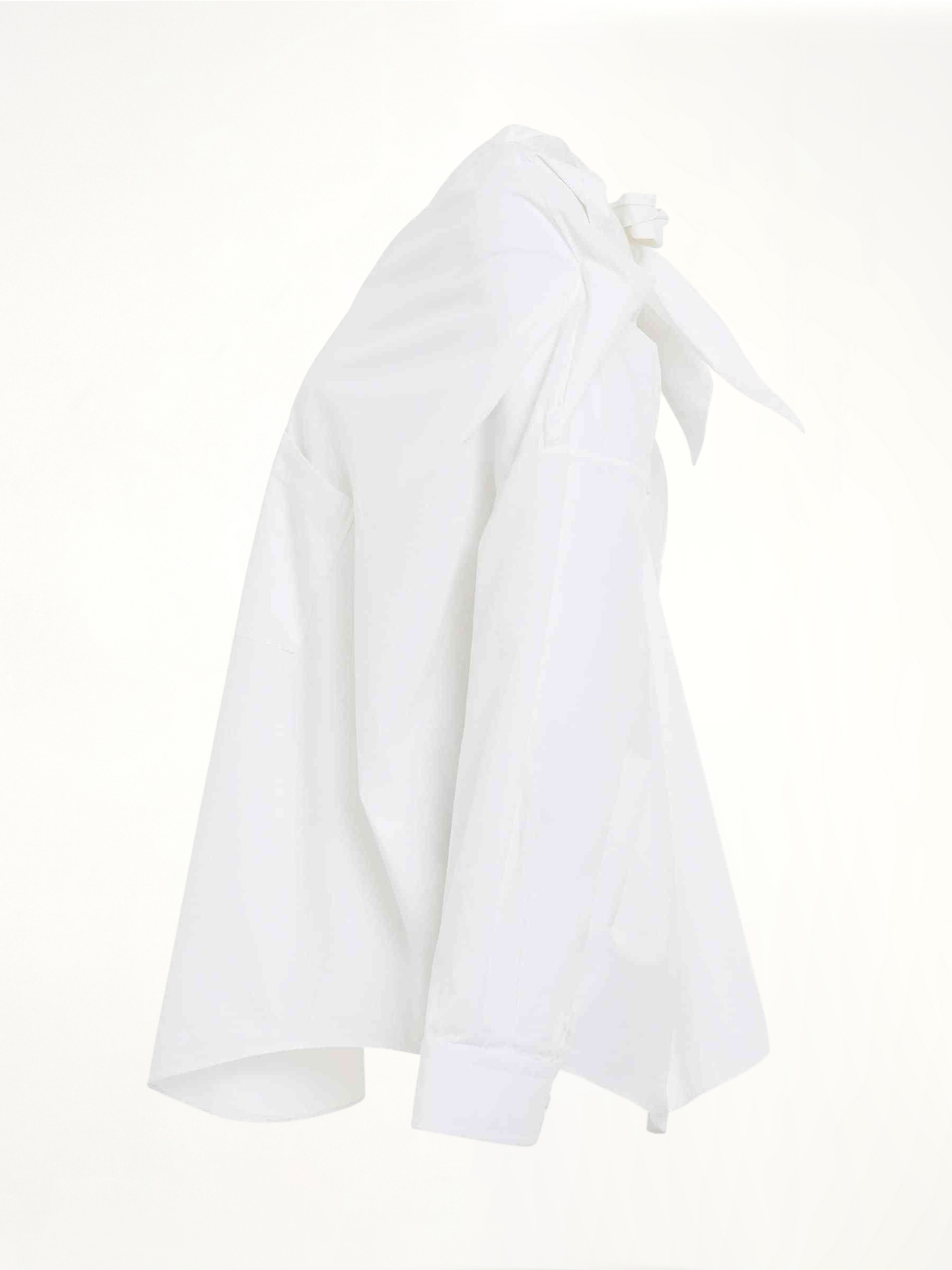 Knotted Vareuse Shirt in White