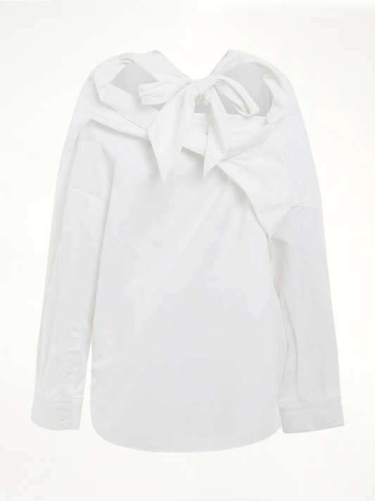 Knotted Vareuse Shirt in White