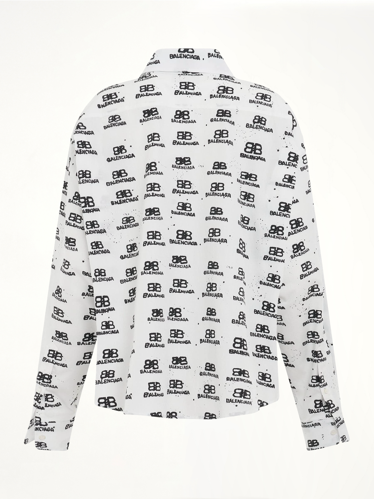 Hand Drawn BB Icon Swing Shirt in White/Black