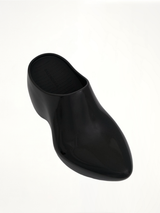 Technoclog Shinny Mule in Black Top View | BALENCIAGA