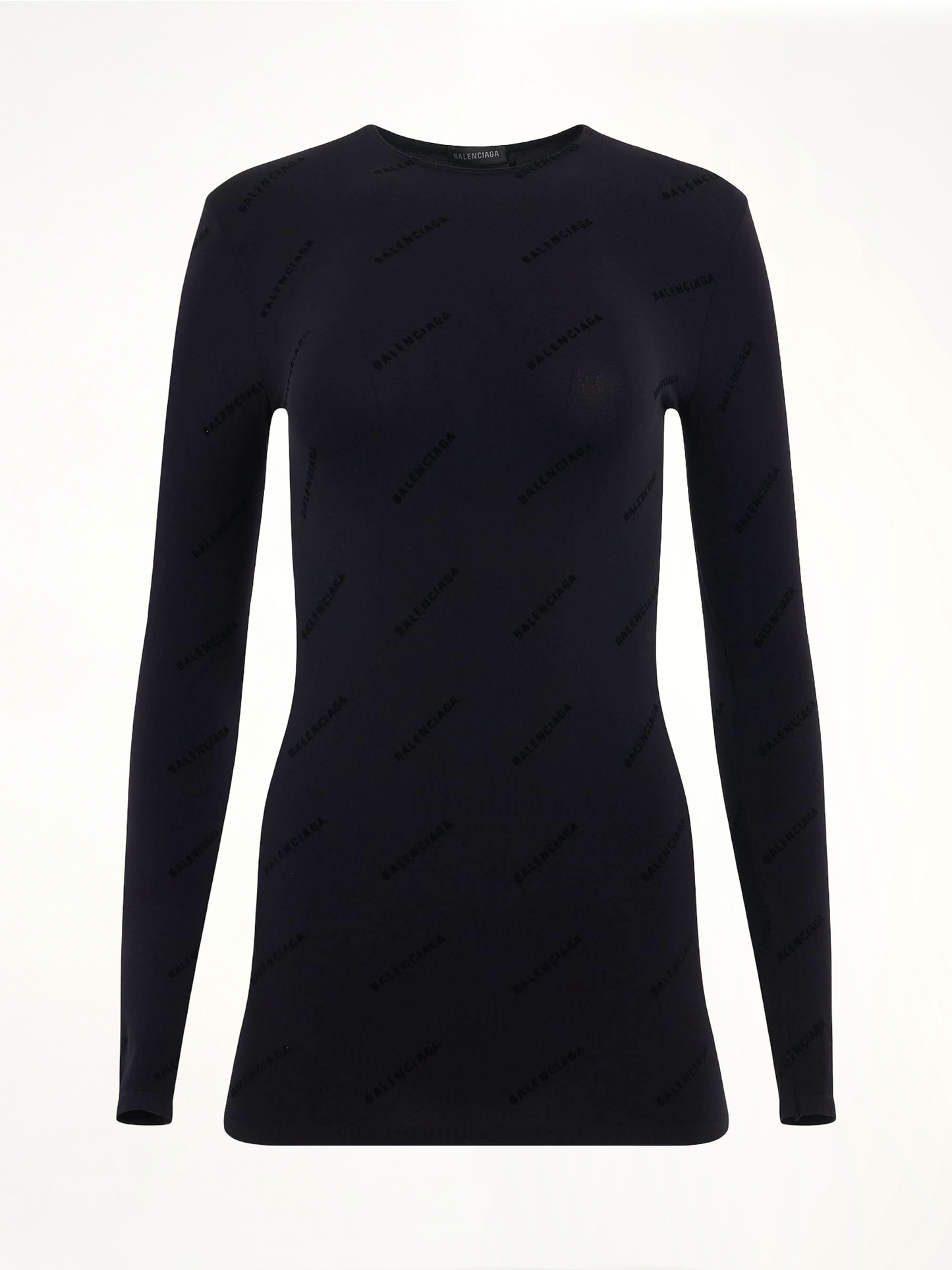 All Over Logo Flock Top in Black