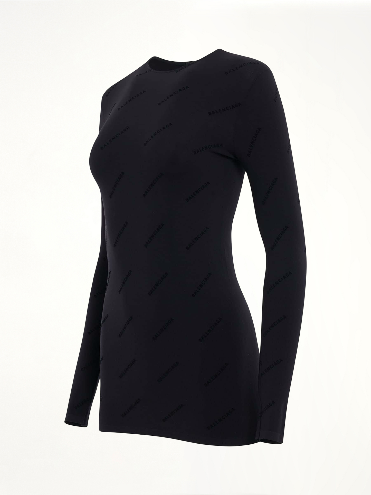 All Over Logo Flock Top in Black