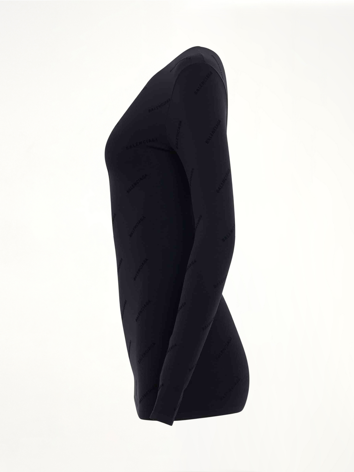 All Over Logo Flock Top in Black