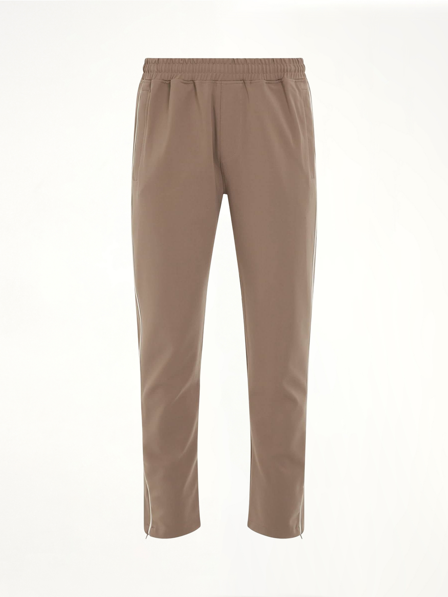 Interlock Split Trackpant in Mushroom/Flat White