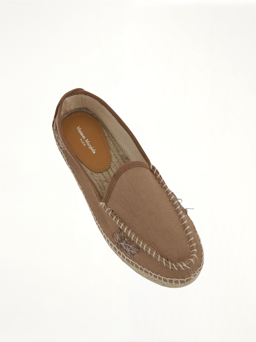 Embroidered Espadrilles in Chamois Back View | MAISON MARGIELA