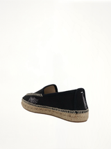 Embroidered Espadrilles in Black Top View | MAISON MARGIELA