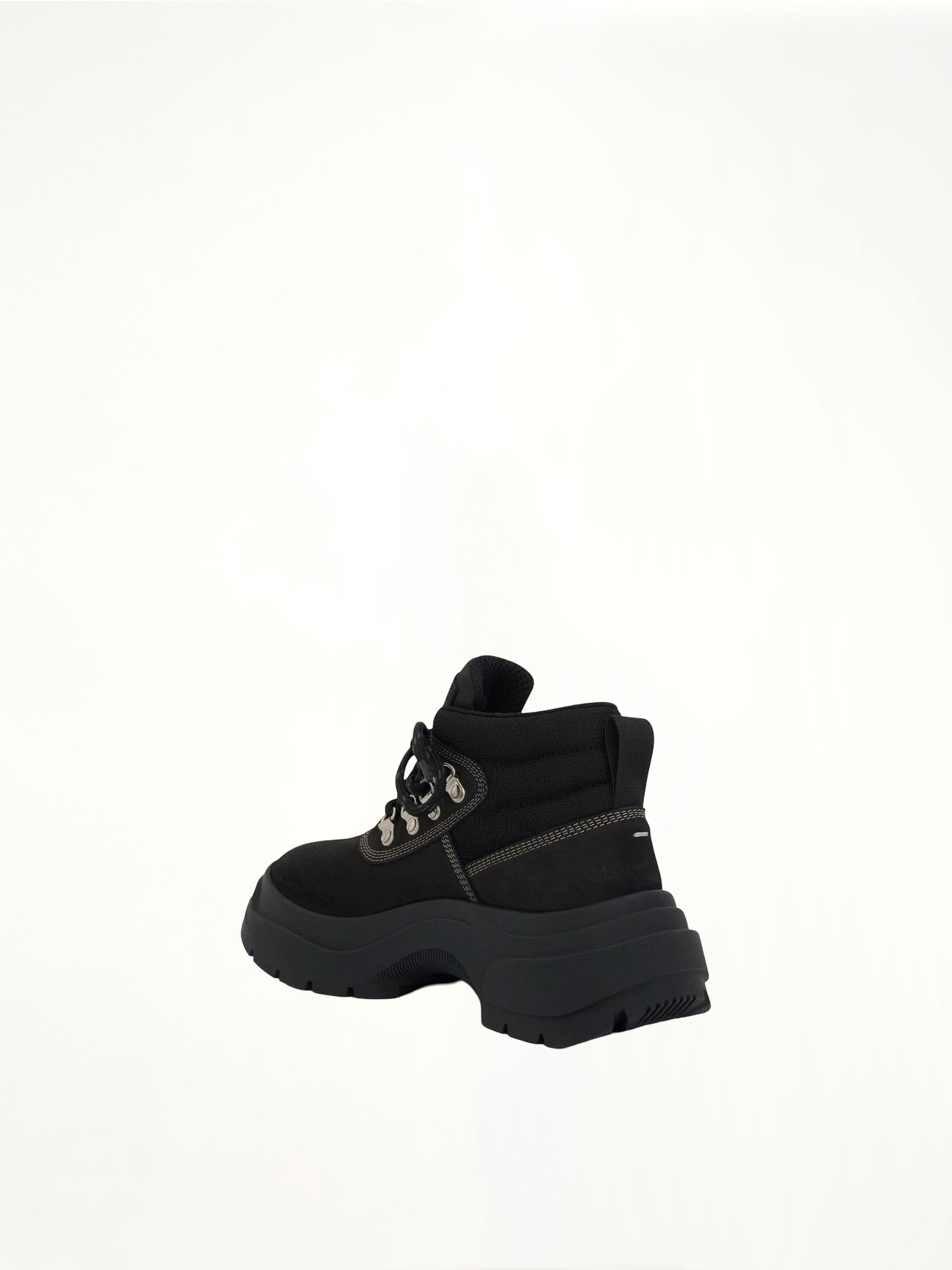 Chunky Ankle Boots in Black Top View | MAISON MARGIELA