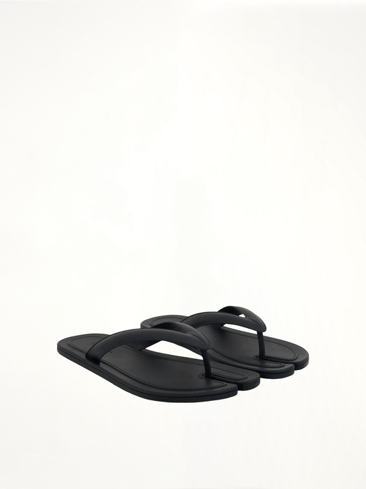Tabi Slip On Slides in Black Raven