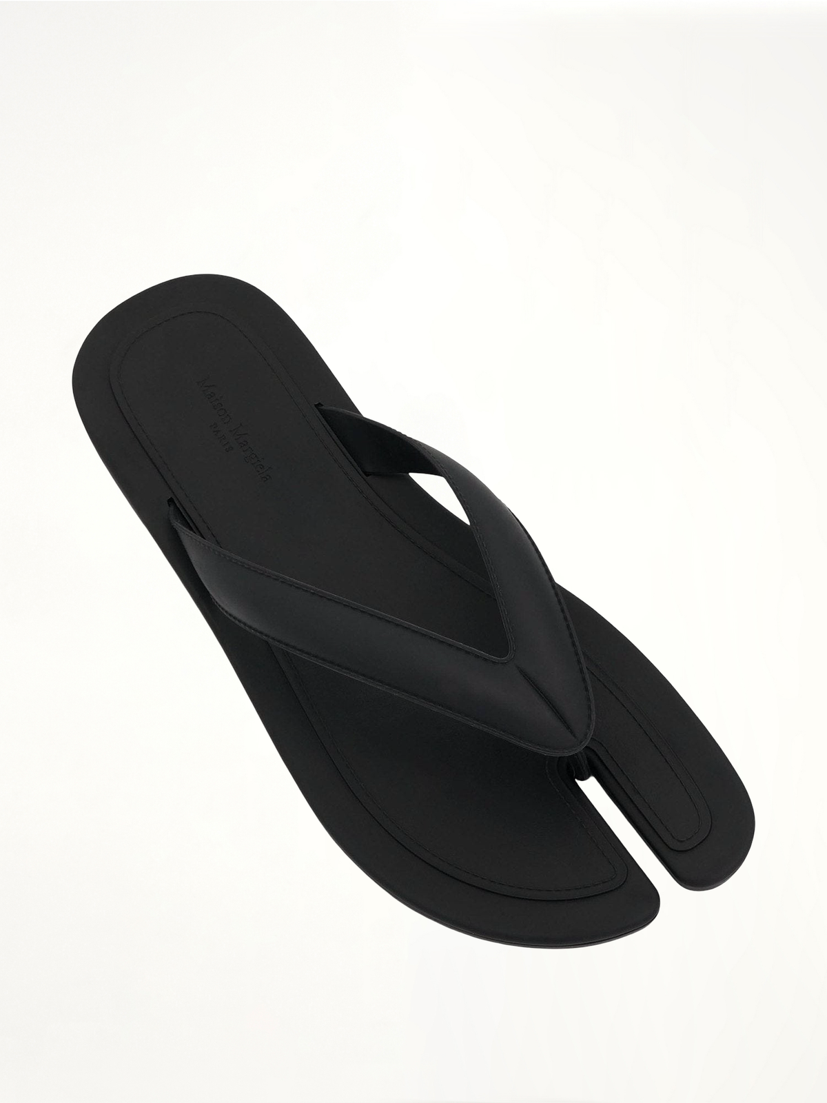 Tabi Slip On Slides in Black Raven Back View | MAISON MARGIELA