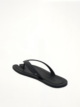 Tabi Slip On Slides in Black Raven Top View | MAISON MARGIELA