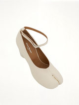 Tabi 8cm Heel Pumps in White Back View | MAISON MARGIELA