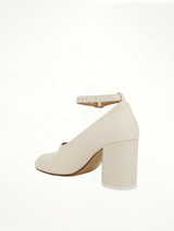 Tabi 8cm Heel Pumps in White Top View | MAISON MARGIELA