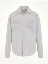 Chalk Selvedge Denim Shirt in Ice