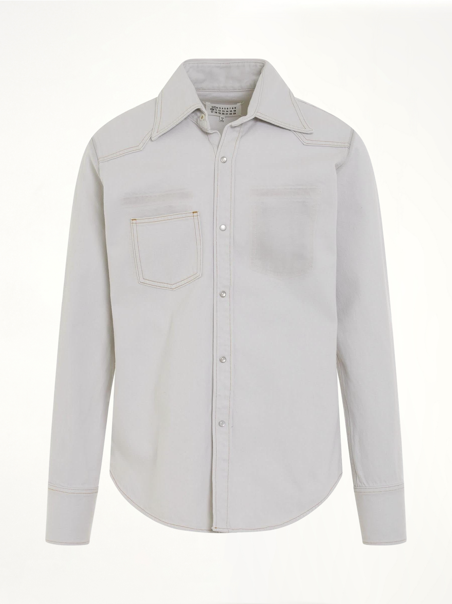 Chalk Selvedge Denim Shirt in Ice