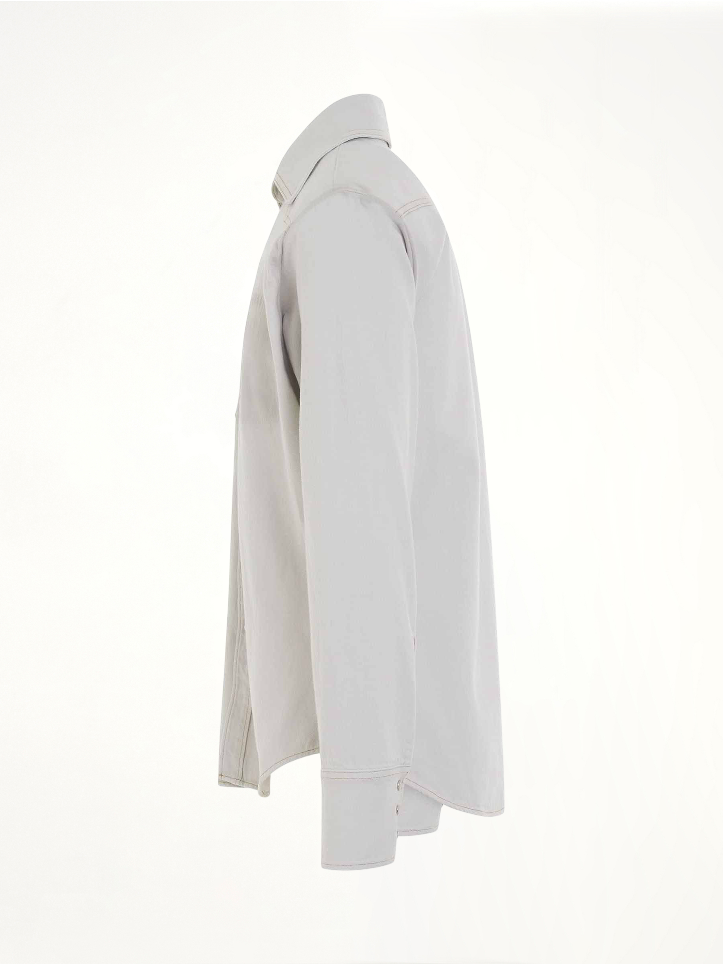 Chalk Selvedge Denim Shirt in Ice