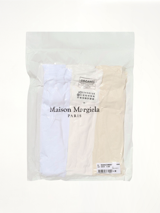 3 Pack Organic Jersey T-Shirts in White