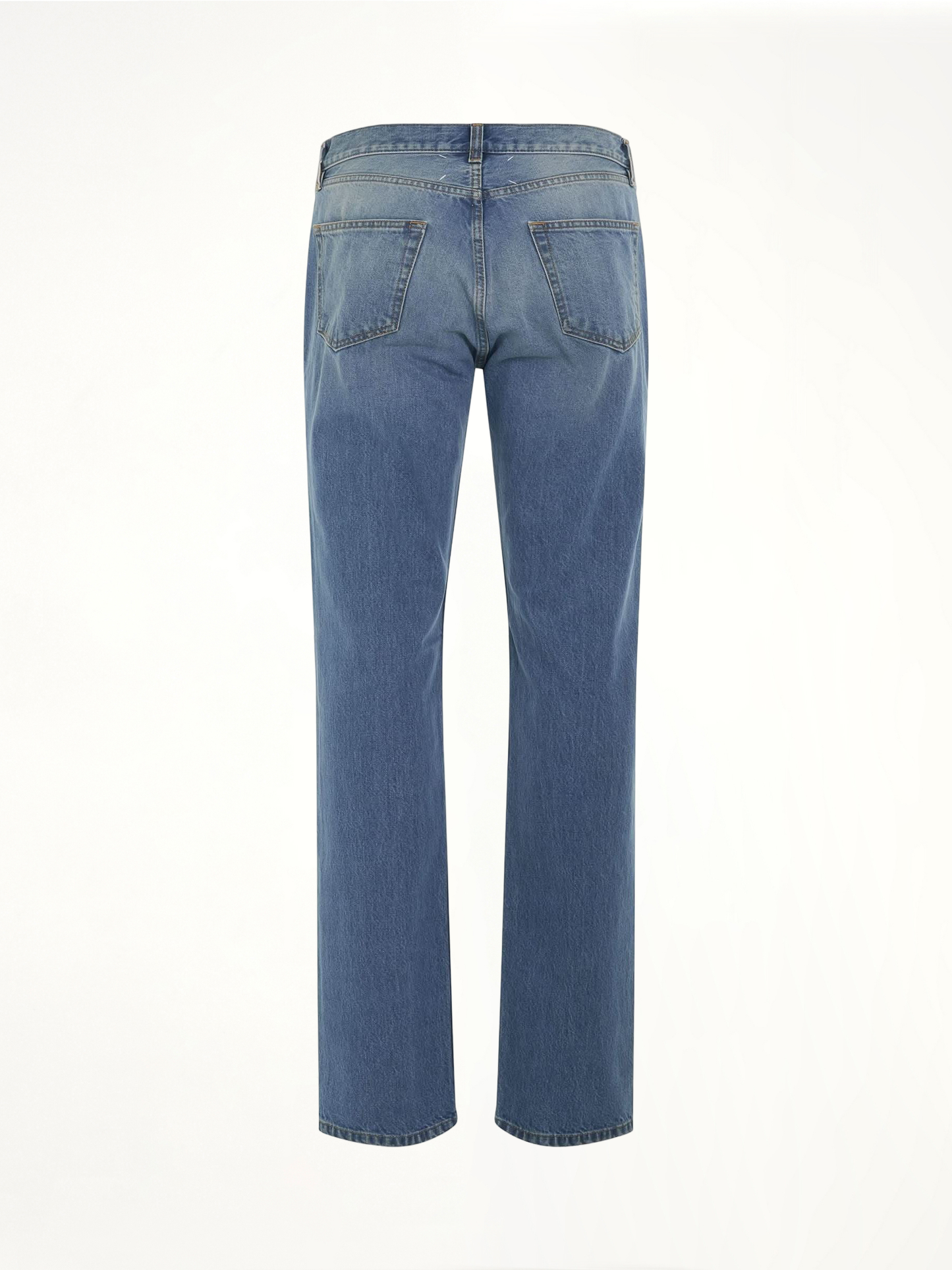Straight Leg Denim Jeans in Blue