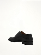 Tabi Lace-Ups Derbies Shoes in Black Back View | MAISON MARGIELA