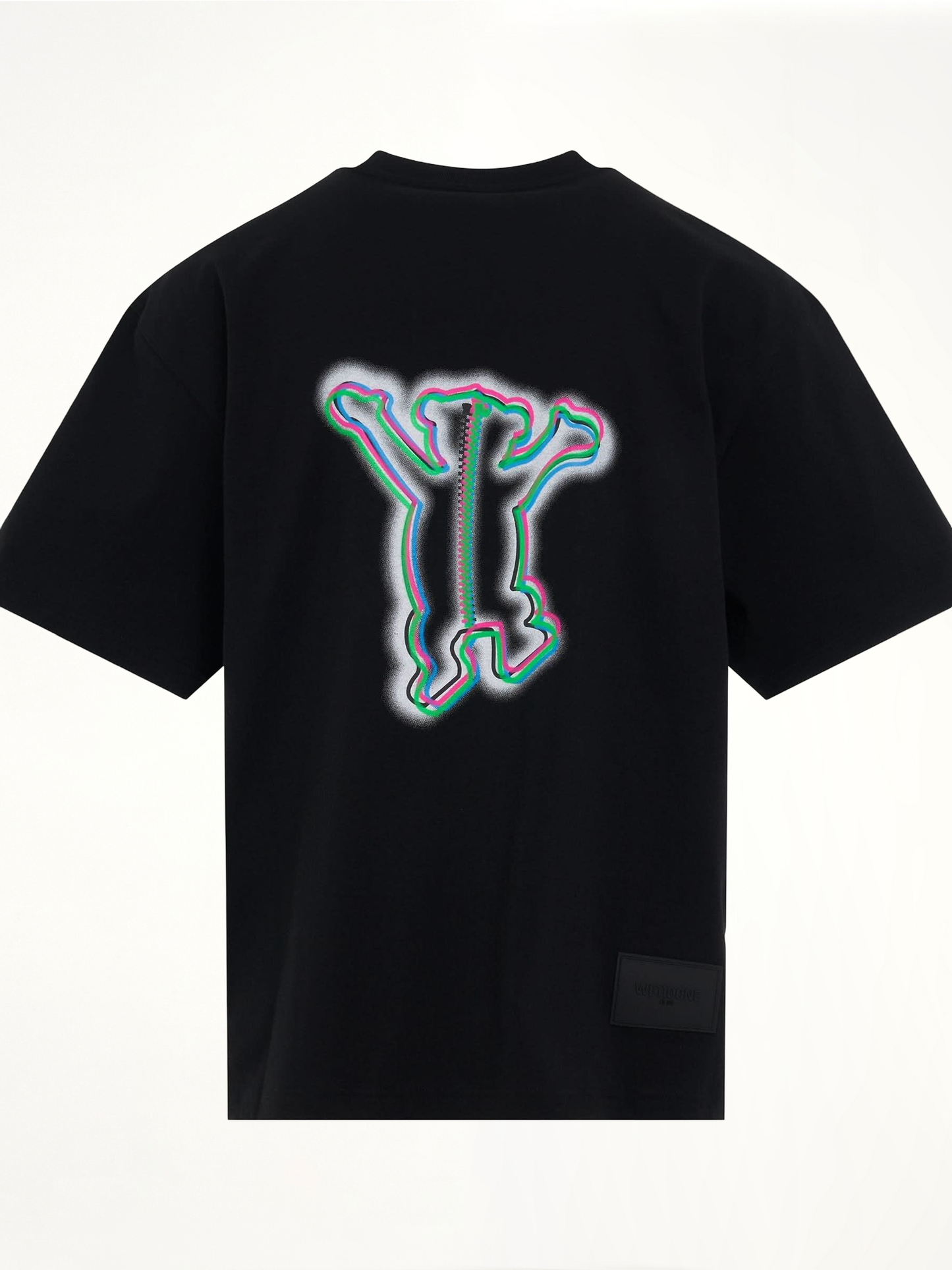 Colourful Teddy Print T-Shirt in Black