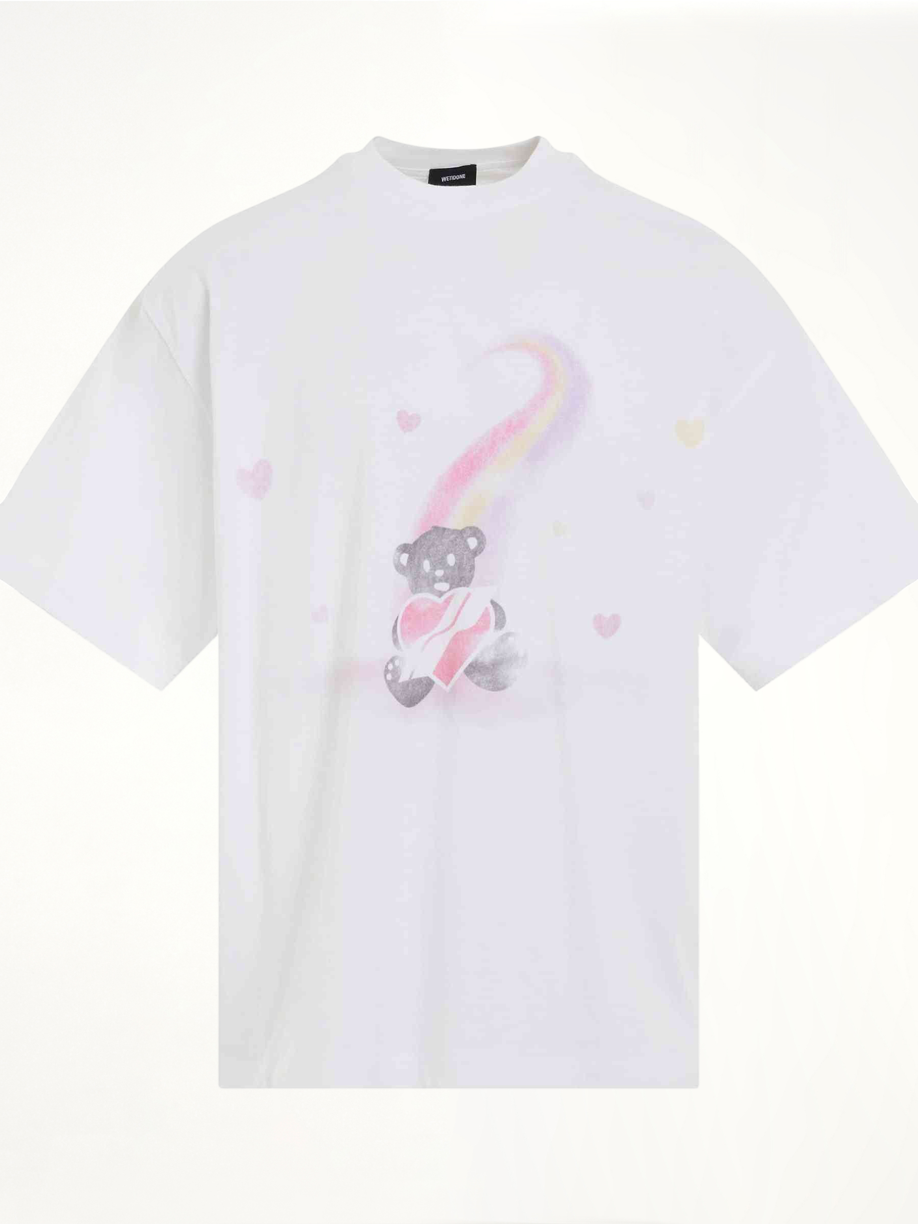 Teddy Bear Print T-Shirt in White