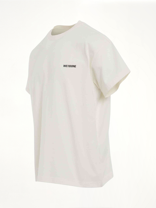 Cotton Mini Logo T-Shirt in Ivory