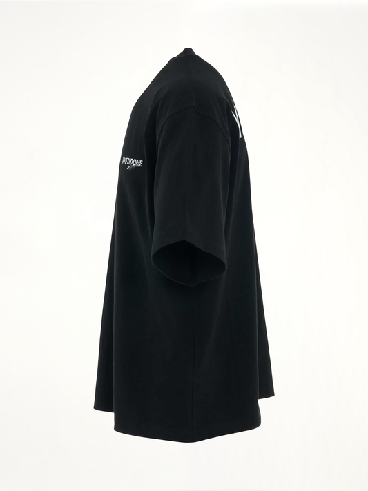 Wave Logo Short Sleeve T-Shirt in Black