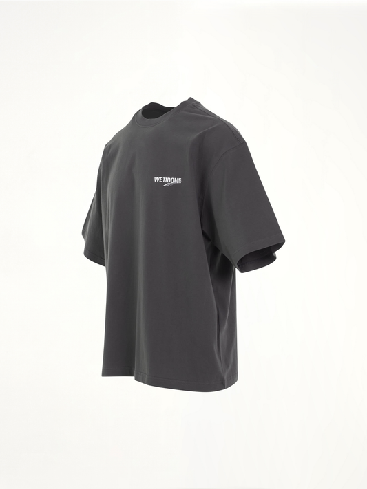 Wave Logo Short Sleeve T-Shirt in Charcoal