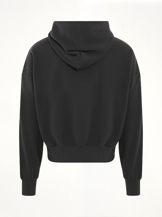 Teddy Bear Print Hoodie in Charcoal