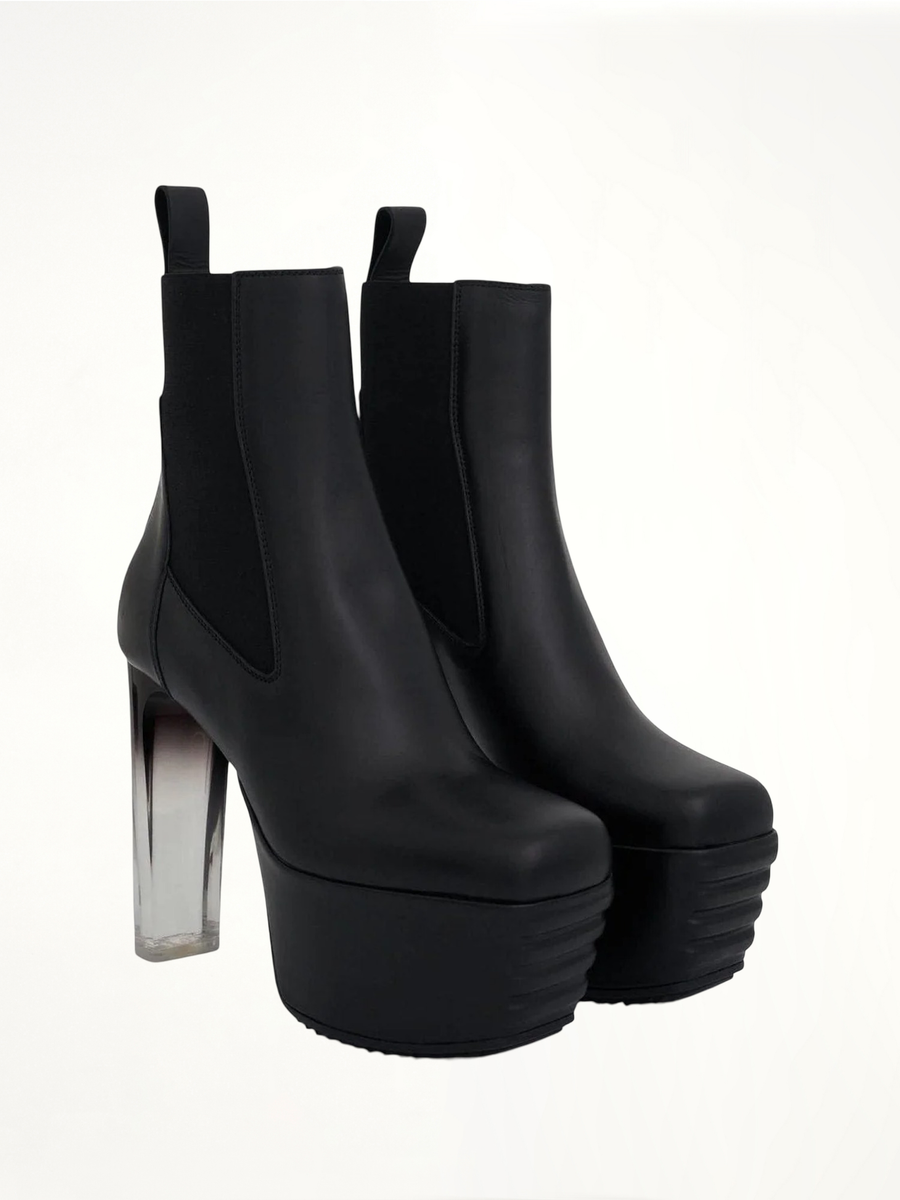 Minimal Grill Beatle 65 Shoe in Black Front View | RICK OWENS