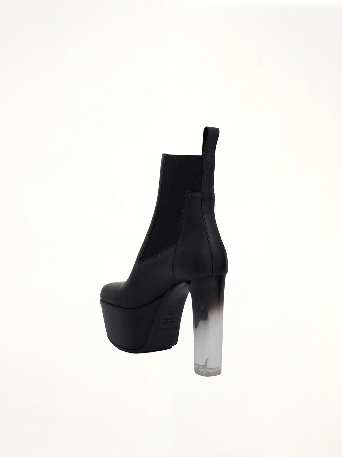 Minimal Grill Beatle 65 Shoe in Black Back View | RICK OWENS