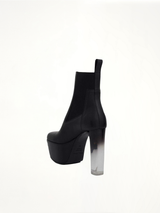 Minimal Grill Beatle 65 Shoe in Black Back View | RICK OWENS