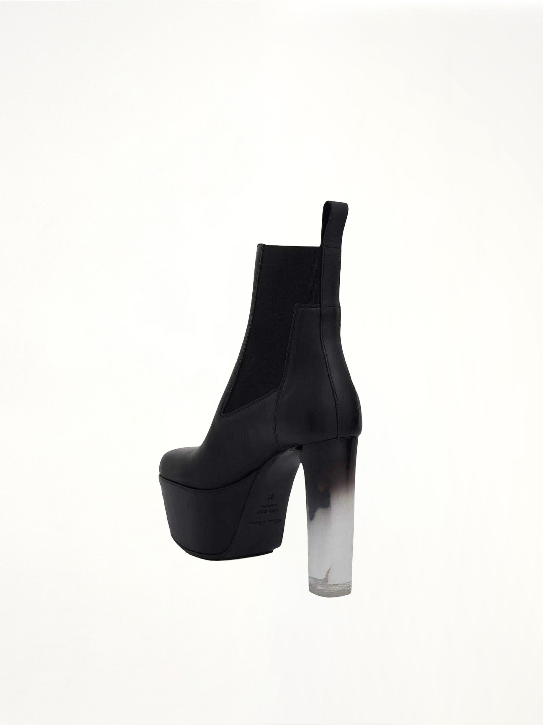 Minimal Grill Beatle 65 Shoe in Black Back View | RICK OWENS