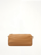 Bracelet Pouch in Pleated Nappa in Warm Desert