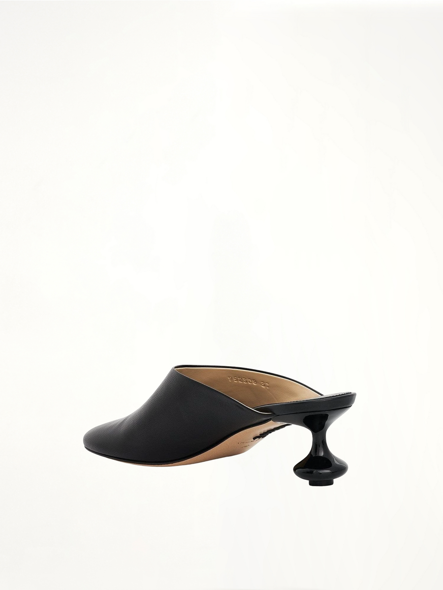Toy Mule in Goatskin in Black Back View | LOEWE