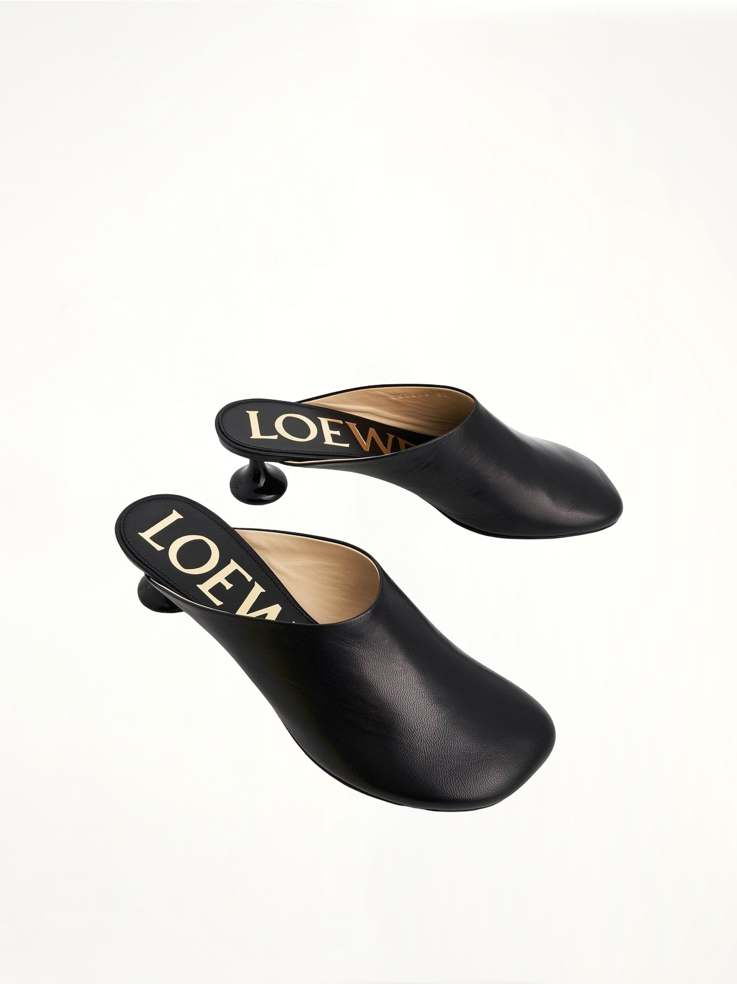 Toy Mule in Goatskin in Black