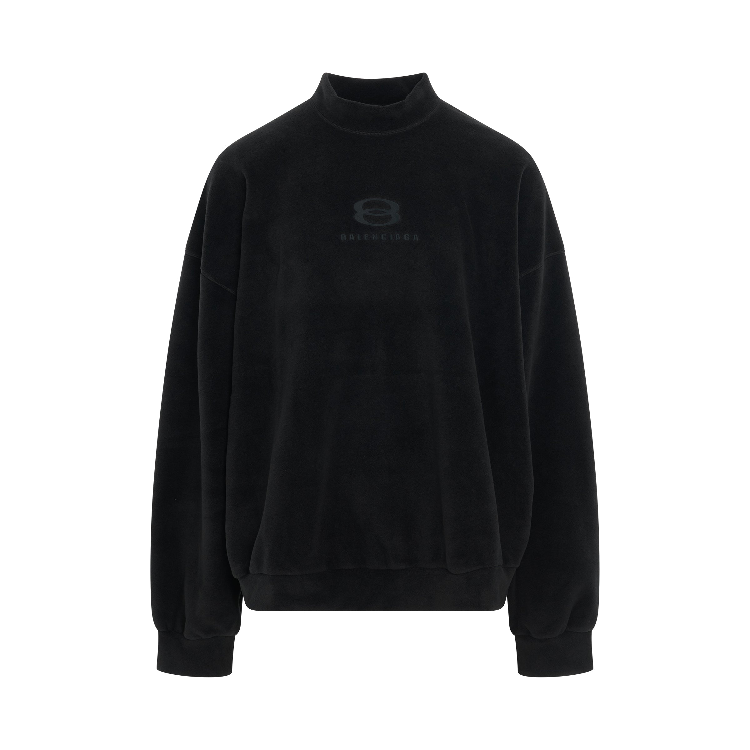 Unity Embroidered Fleece Sweatshirt in Black