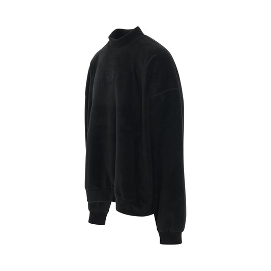 Unity Embroidered Fleece Sweatshirt in Black